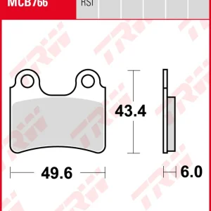 Beta 250 Rev 3 4T, Bj. 05-08, Bremsbeläge vorne, TRW Lucas MCB766, Organic Allround Schnäppchen