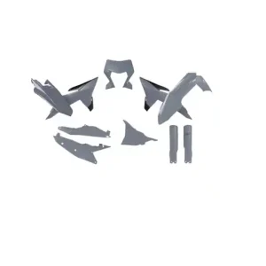 Gratis Versand Rtech Full Plastik Kit Grau für KTM EXC, EXC-F TBI 250, 300, 350, 450, 500 2026-