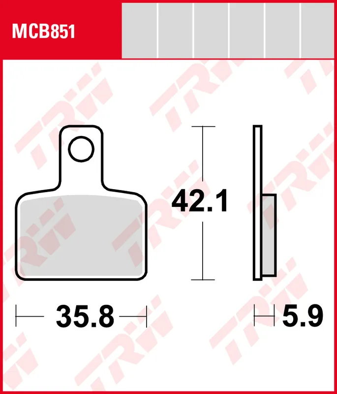 Beta 300 Evo 2T/4T, Bj. 09-, Bremsbeläge hinten, TRW Lucas MCB851, Organic Allround Preisreduziert