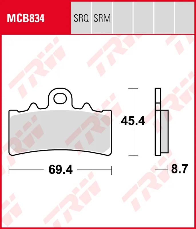 BMW G 310 GS, Bj. 17-, 5G31, Bremsbeläge vorne, TRW Lucas MCB834, Organic Allround Preisreduziert