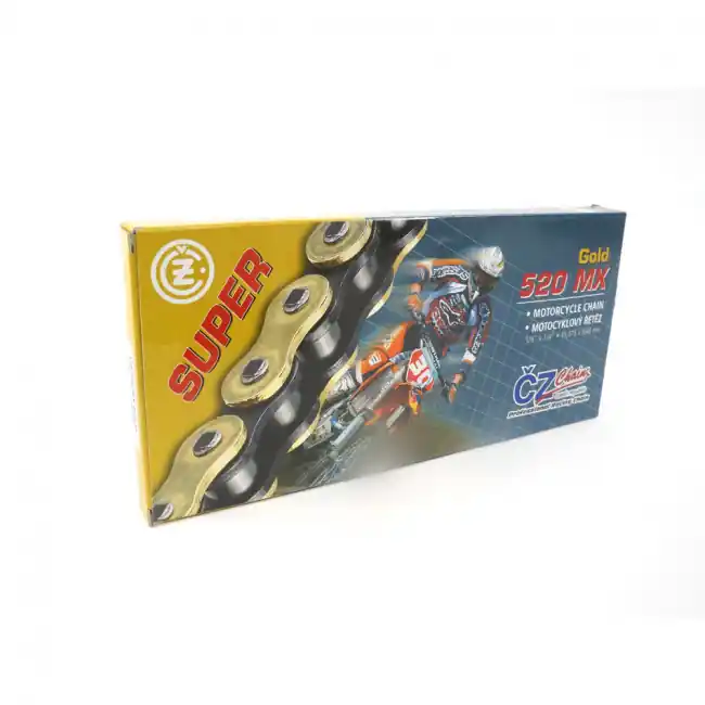 Meistverkauft CZ Kette 520MX 118 Glieder Gold