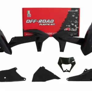 Finale Aktion KTM Plastik Kit mit Lampenmaske Schwarz EXC, EXC-F TPI 250, 300, 350, 450, 500 2020-2023