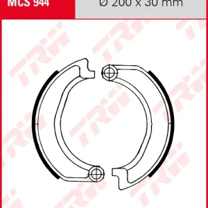 BMW R75 750 /5, Bj. -74, Bremsbeläge vorne, TRW Lucas MCS944 Bremsbacken Neue Ware