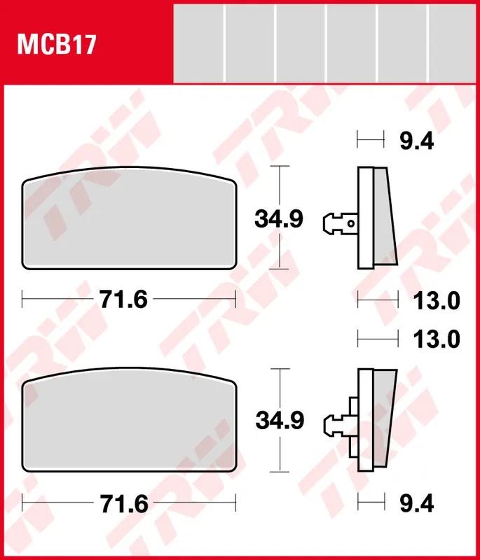 BMW R80 800 /7, Bj. -81, 247, Bremsbeläge vorne, TRW Lucas MCB17, Organic Allround Nur Heute