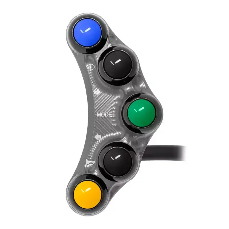 Piña Izquierda Carretera 7 botones Jetprime KAWASAKI ZX-6R 636 2019-2022 TITANIO Preis Gesenkt