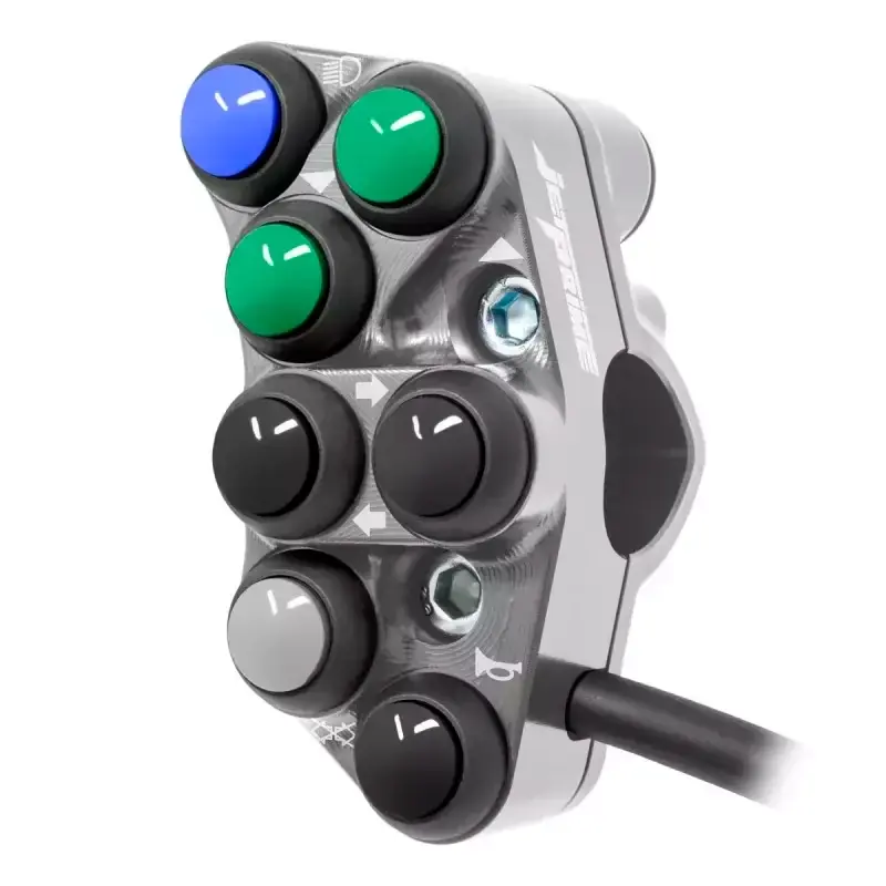 Kostenloser Versand Interruptor de manillar izquierdo JETPRIME para APRILIA RS 457 2024 TITANIO