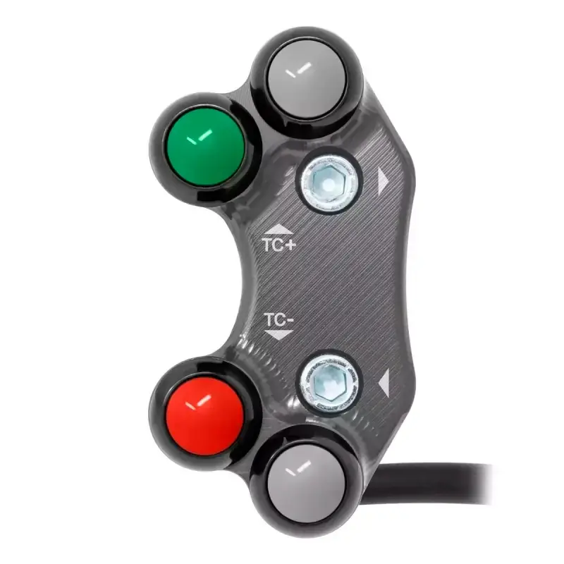 Piña Izquierda RACING 4 botones Jetprime APRILIA RS 457 TITANIO Geprüft