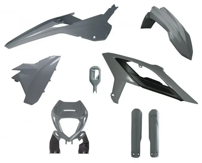 Racetech Full Plastik Kit Grau Beta RR 125, 200, 250, 300, 350, 390, 430, 480 2023-2024 Bestseller