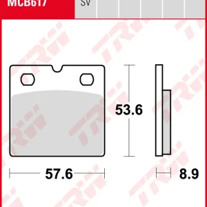 Nur Für Kurze Zeit BMW R 1000 RT, Bj. 9/88-8/89, 247, Bremsbeläge vorne, TRW Lucas MCB617, Organic Allround