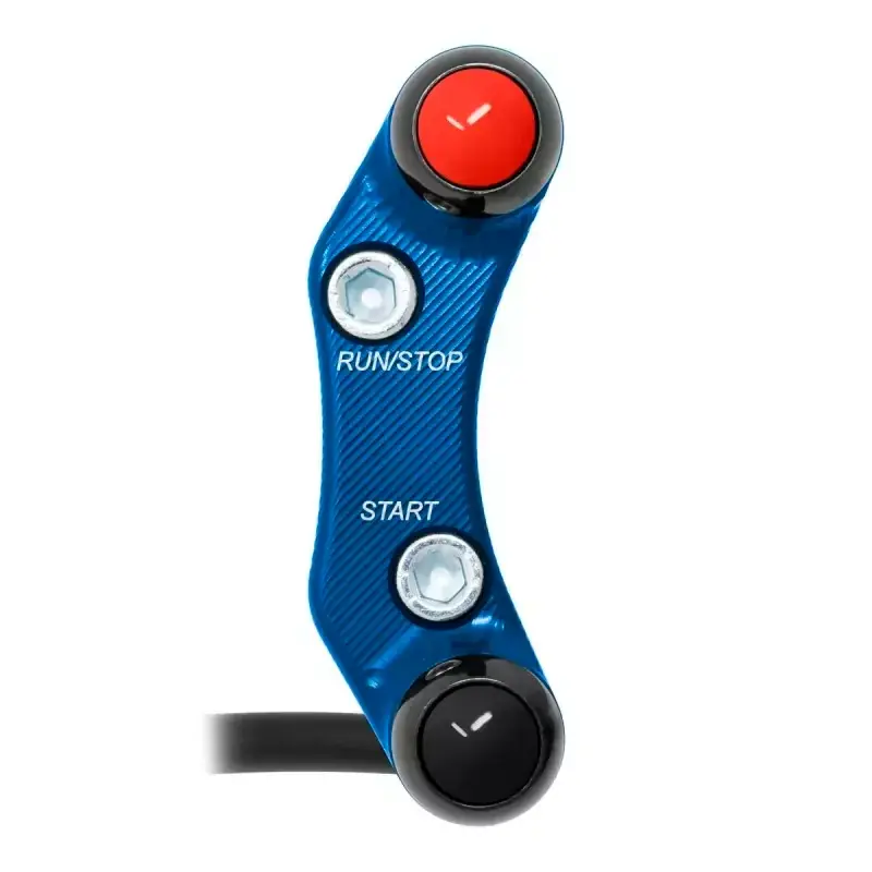 Interruptor de manillar derecho JETPRIME YAMAHA YZF-R3 2015-2018 (orificios desalineados) AZUL Schneller Versand