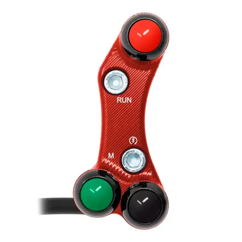 Interruptor manillar derecho JETPRIME YAMAHA YZF-R6 2017-2022 ORIFICIOS DESALINEADOS ROJO Top-Angebot