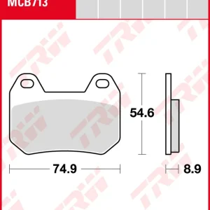 BMW R 1200 CL  (Tokico Bremse), Bj. 03-05, R2C, Bremsbeläge hinten, TRW Lucas MCB713, Organic Allround Heißes Angebot