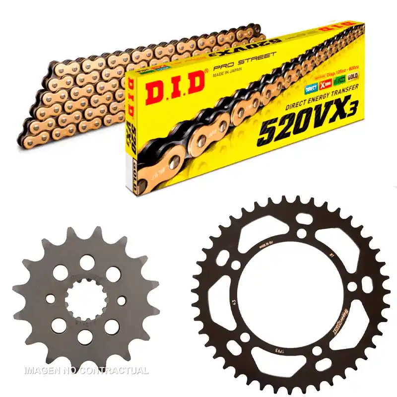 Kit de transmisión DID Reforzado CONVERSION para SUZUKI GSX-R 750 2006-2010 Finale Aktion