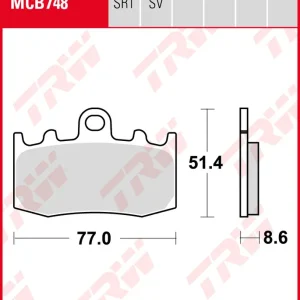 Neuheit BMW K 1300 GT ABS (Brembo Bremse), Bj. 09-11, K12S, Bremsbeläge vorne, TRW Lucas MCB748, Organic Allround