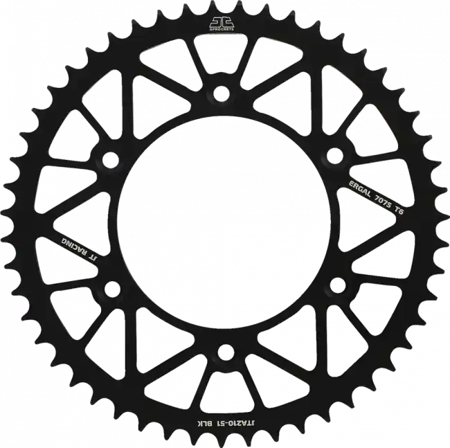 JT Aluminium Kettenrad 45-53Z Schwarz Honda CR, CRF 125, 250, 450, 500 Neu Im Sortiment