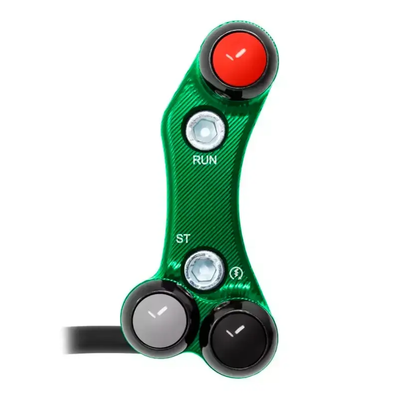 Interruptor de manillar derecho JETPRIME KAWASAKI ZX-6 / ZX-10 VERDE Mega-Angebot