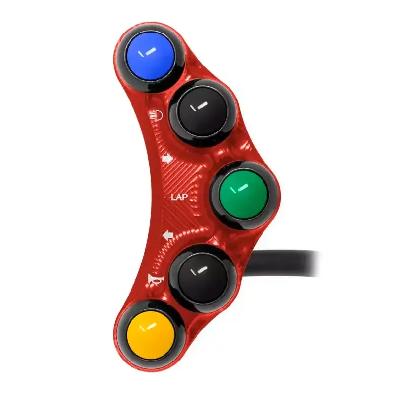 Piña Izquierda CALLE 5 botones Jetprime KAWASAKI ZX-6 / ZX-10 ROJO Jetzt Kaufen