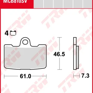 Buell 1125 CR, Bj. 09-10, XB3, Bremsbeläge vorne, TRW Lucas MCB810SV, Sinter Street Markenprodukt