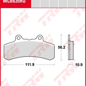 Kostenfreie Lieferung Buell S1 1200 Lightning, Bj. 96, EB1, Bremsbeläge vorne,  TRW Lucas MCB635RQ, Organic Sport