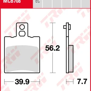 Meistverkauft Cagiva 50 Cucciolo, Bj. 97-, Bremsbeläge vorne, TRW Lucas MCB708, Organic Allround