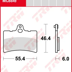 Preisknaller Cagiva 80 Prima, Bj. 93-, Bremsbeläge vorne, TRW Lucas MCB649, Organic Allround