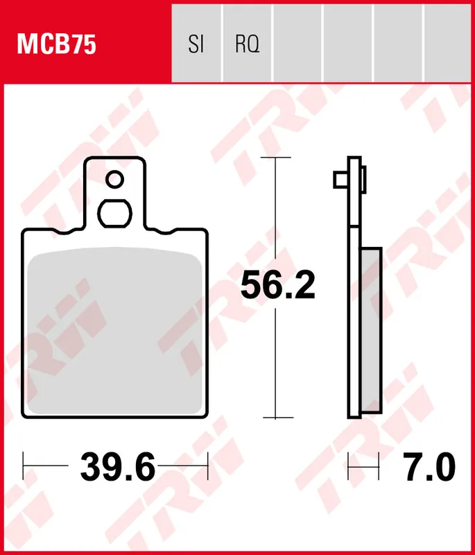 Cagiva W8 125, Bj. 92-95, Bremsbeläge hinten, TRW Lucas MCB75, Organic Allround Sale