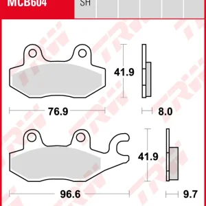 Beliebt Cagiva 600 Canyon, Bj. 96-, 5G, Bremsbeläge hinten, TRW Lucas MCB604, Organic Allround