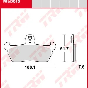 Cagiva W16 600, Bj. 94-96, 2G, Bremsbeläge vorne, TRW Lucas MCB618, Organic Allround Ausverkauf