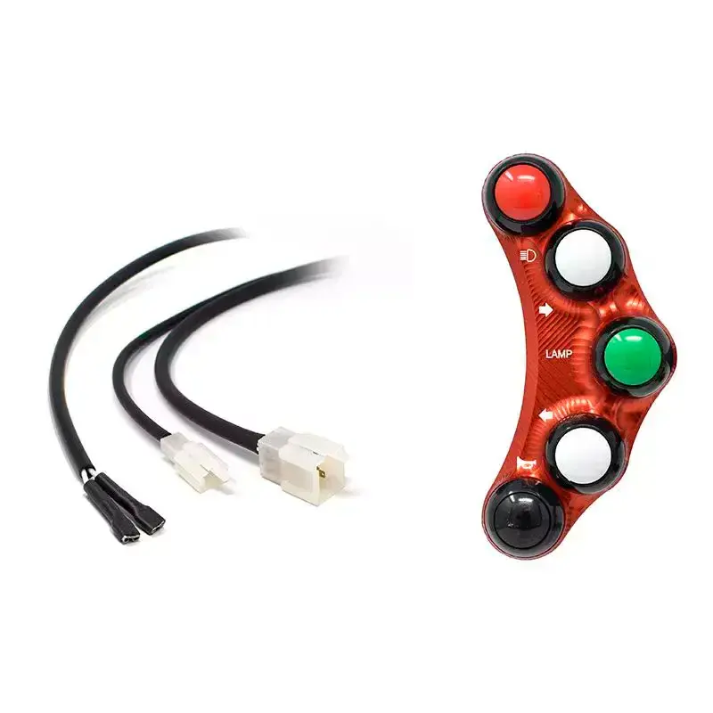 Piña Izquierda 5 botones JETPRIME KAWASAKI NINJA 400 2018-2024 ROJO Finale Aktion