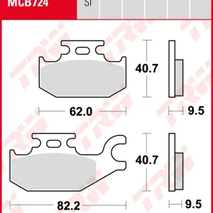 Kostenloser Versand Can-Am 800 Outlander, R, R EFI, R XT, Bj. 07-, Bremsbeläge hinten, TRW Lucas MCB724SI, Sinter Offroad
