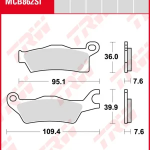 Can-Am 1000 Renegade, Bj. 12-13, Bremsbeläge vorne, LINKE Seite, TRW Lucas MCB862SI, Sinter Offroad Top-Preis