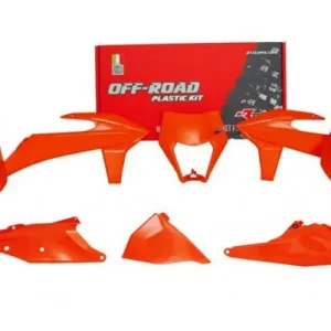 KTM Plastik Kit mit Lampenmaske Neonorange EXC, EXC-F TPI 250, 300, 350, 450, 500 2020- Solange Der Vorrat Reicht