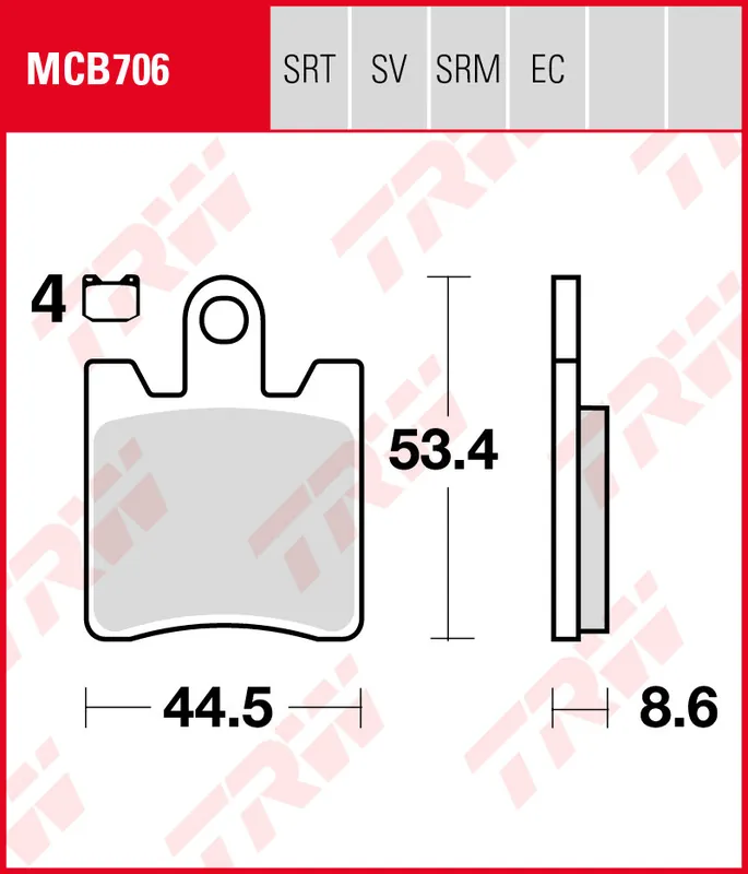 Sonderaktion Daelim S3 125 EFI ABS, Bj. 17-, SDC007441-, Bremsbeläge vorne, TRW Lucas MCB706, Organic Allround