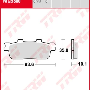 Daelim S3 125 EFI ABS, Bj. 17-, SDC007441-, Bremsbeläge hinten, TRW Lucas MCB800, Organic Allround Jetzt Bestellen