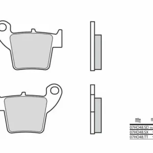 Neuheit Brembo Sinter Bremsbeläge hinten Honda CR/CRF 125, 250, 450 2002-