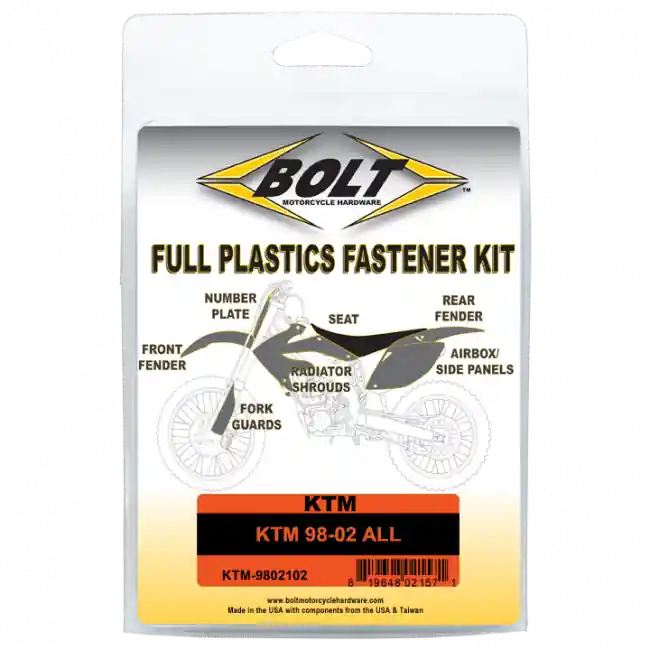 Wochenendangebot Schrauben Set für Plastikteile KTM SX, EXC, EGS 125, 250, 300, 360, 380, 400, 450, 520 1998-2002