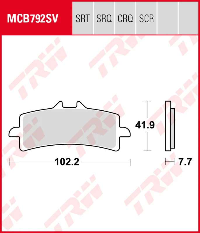 Ducati 1198 S, Bj. 09-, H7, Bremsbeläge vorne, TRW Lucas MCB792SV, Sinter Street Kostenloser Rückversand