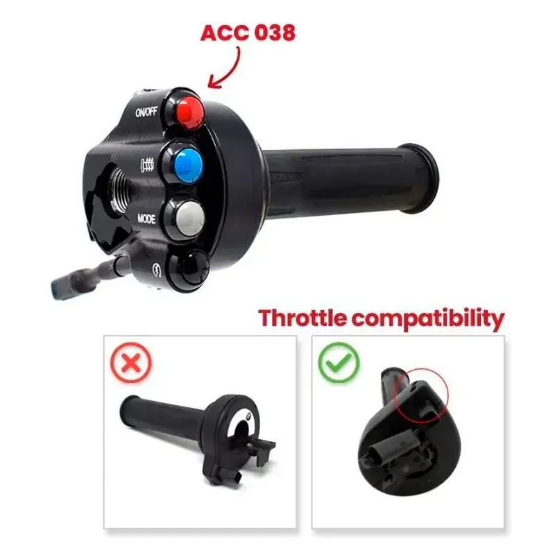 Puño de acelerador giratorio JETPRIME con controles integrados para BMW Knallerangebot