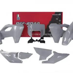 Rtech Full Plastik Kit mit Lampenmaske Grau für Husqvarna TE, FE 250, 300, 350, 450, 501 2024- Expressversand