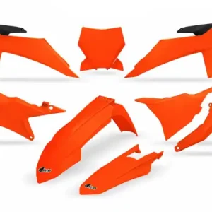 Solange Der Vorrat Reicht UFO Full Plastik Kit Neonorange für KTM SX, SXF 125, 150, 250, 350, 450 2023-