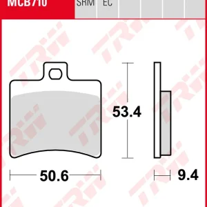 Generic (KSR Moto) 200 Code, Bj. n/a, Bremsbeläge hinten, TRW Lucas MCB710, Organic Allround Versand Am Gleichen Tag