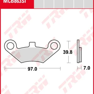 Sale Goes 520 Max, Bj. 07-, Bremsbeläge vorne, TRW Lucas MCB863SI, Sinter Offroad
