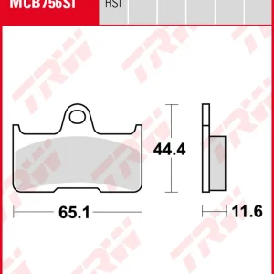 Top-Angebot Goes GP 520, Bj. 07-, Bremsbeläge hinten, TRW Lucas MCB756SI, Sinter Offroad