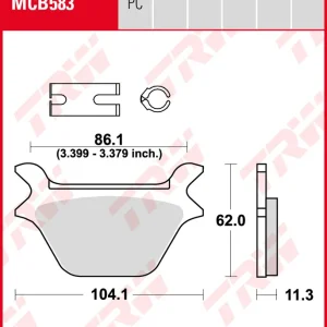 Harley-Davidson XLH 1100 Sportster, Bj. 87-88, Bremsbeläge hinten,  TRW Lucas MCB583, Organic Allround Rabatt