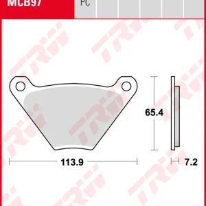 Harley-Davidson FLH 1340 80, Bj. 78-80, Bremsbeläge vorne,  TRW Lucas MCB97, Organic Allround Nur Für Kurze Zeit