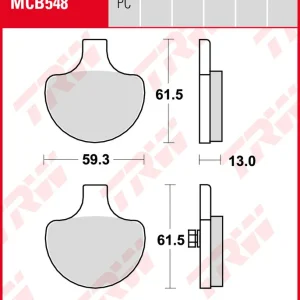 Aktuell Harley-Davidson FLSFT 1340 Fat Boy, Bj. 90-99, FXST, Bremsbeläge vorne,  TRW Lucas MCB548, Organic Allround