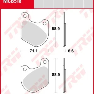 Harley-Davidson FLT 1340 Classic, Bj. 82-83, Bremsbeläge vorne,  TRW Lucas MCB518, Organic Allround Beliebt