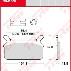 Gratis Versand Harley-Davidson FLT/H 1340 Series, Bj. 86-87, Bremsbeläge hinten,  TRW Lucas MCB580, Organic Allround