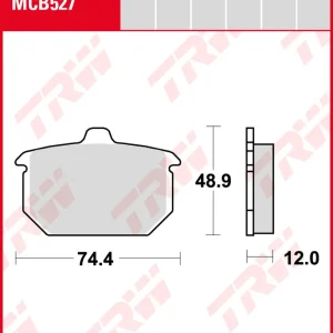Abverkauf Harley-Davidson FXSB 1340 Low Rider, Bj. 83, Bremsbeläge hinten,  TRW Lucas MCB527, Organic Allround