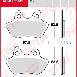 Harley-Davidson FXST/I 1450 Softail Standard Softail, Bj. 06, FS2, Bremsbeläge hinten, TRW Lucas MCB799SH, Sinter Street Top-Angebot